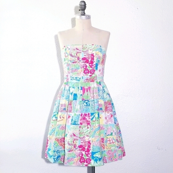 LILLY PULITZER Lottie State of Mind Patchwork Dres - Picture 2 of 12